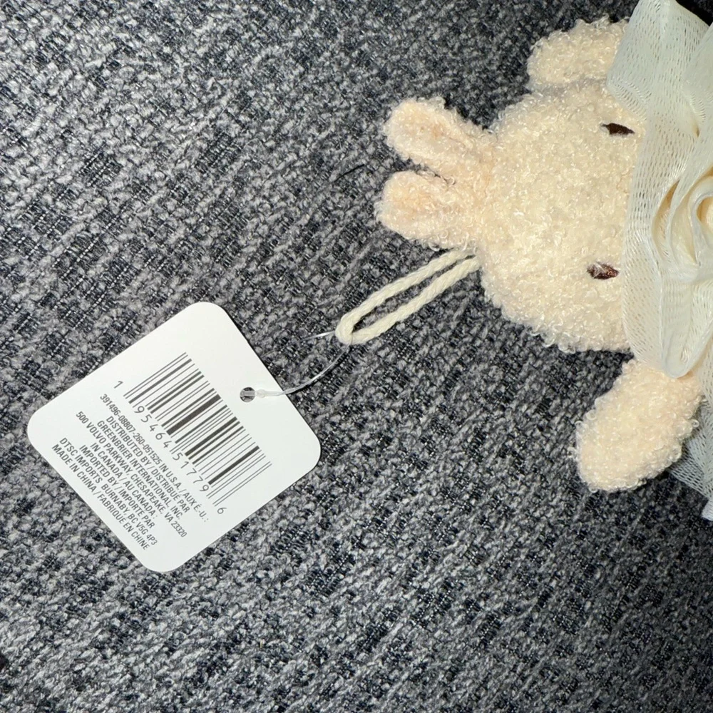 Cream Plush Toy with White Mesh